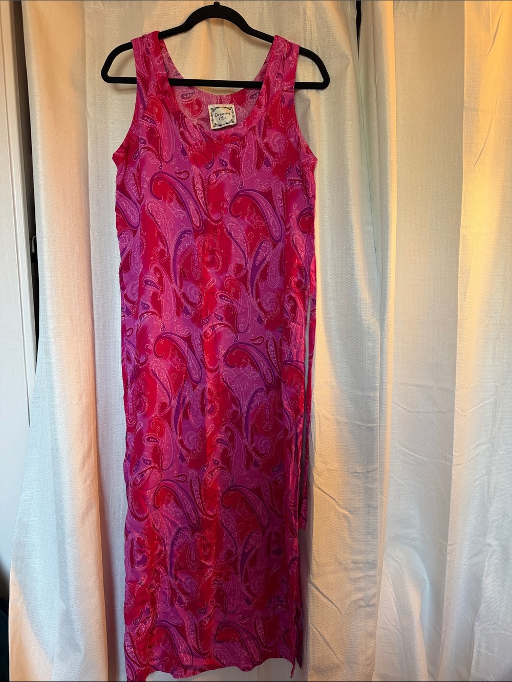 Clio Hot Pink Paisley Tank Dress